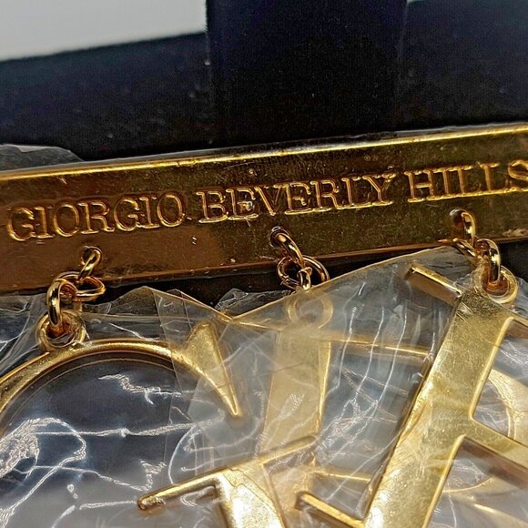 VTG Georgio Beverly Hills GBH Dangling Logo Gold Brooch Pin new wrapped rare - Picture 4 of 4